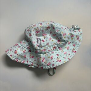 Jan & Jul Floral Sun Hat - Pink and Light Blue